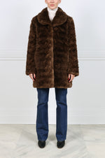 The Zig Zag Knitted Fur Coat