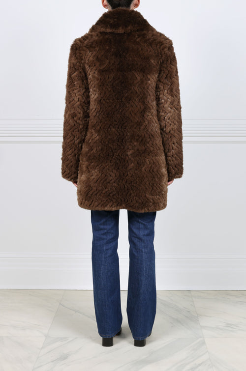 The Zig Zag Knitted Fur Coat