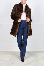 The Zig Zag Knitted Fur Coat