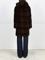 The Sharon Hooded Mink Fur Short Coat