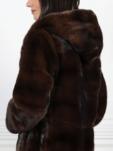 The Sharon Hooded Mink Fur Short Coat