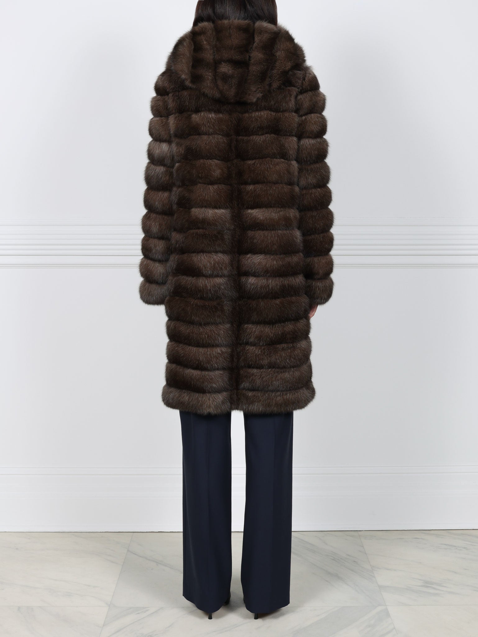 The Mia Sable Fur Storm Coat