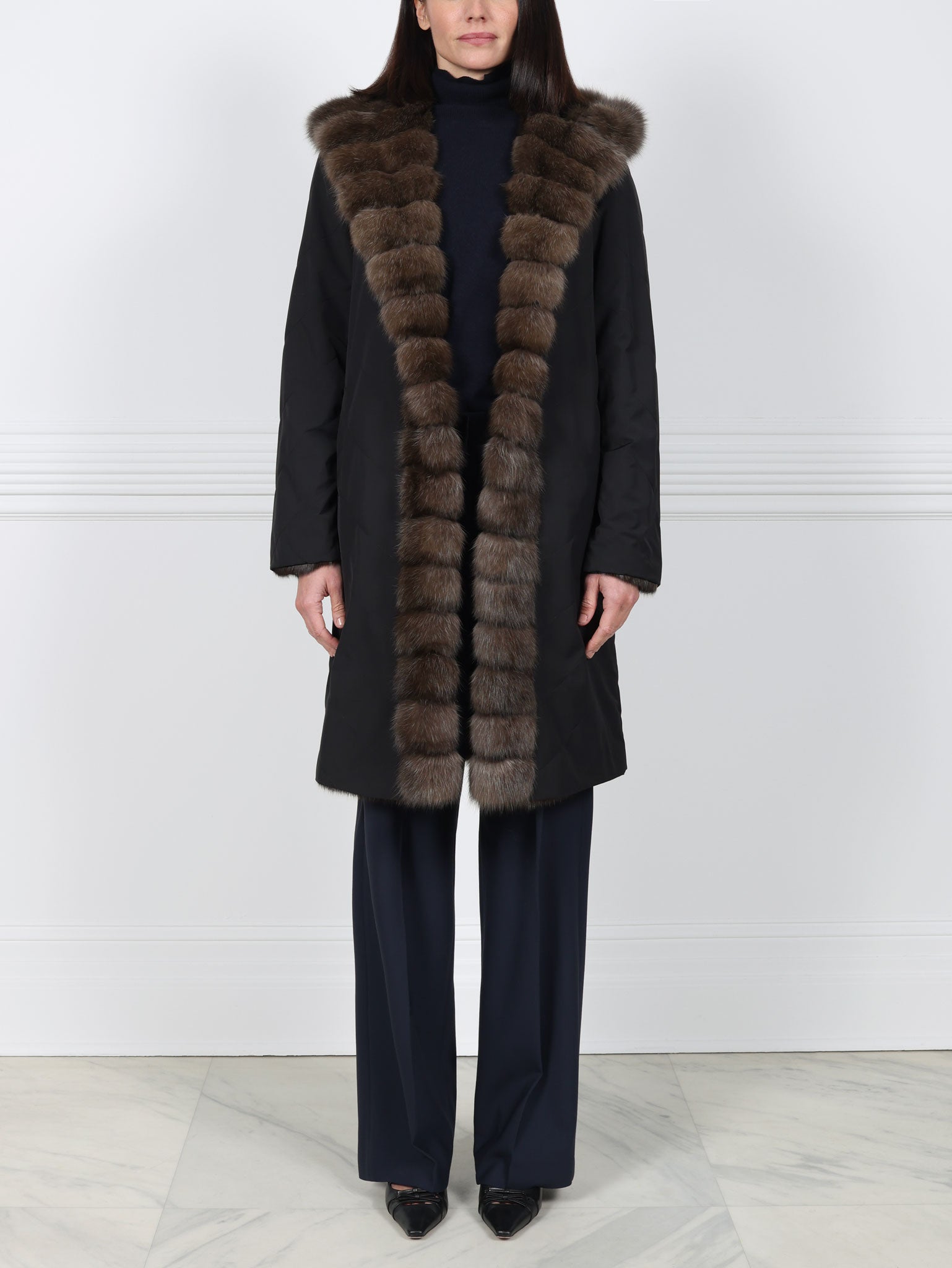 The Mia Sable Fur Storm Coat