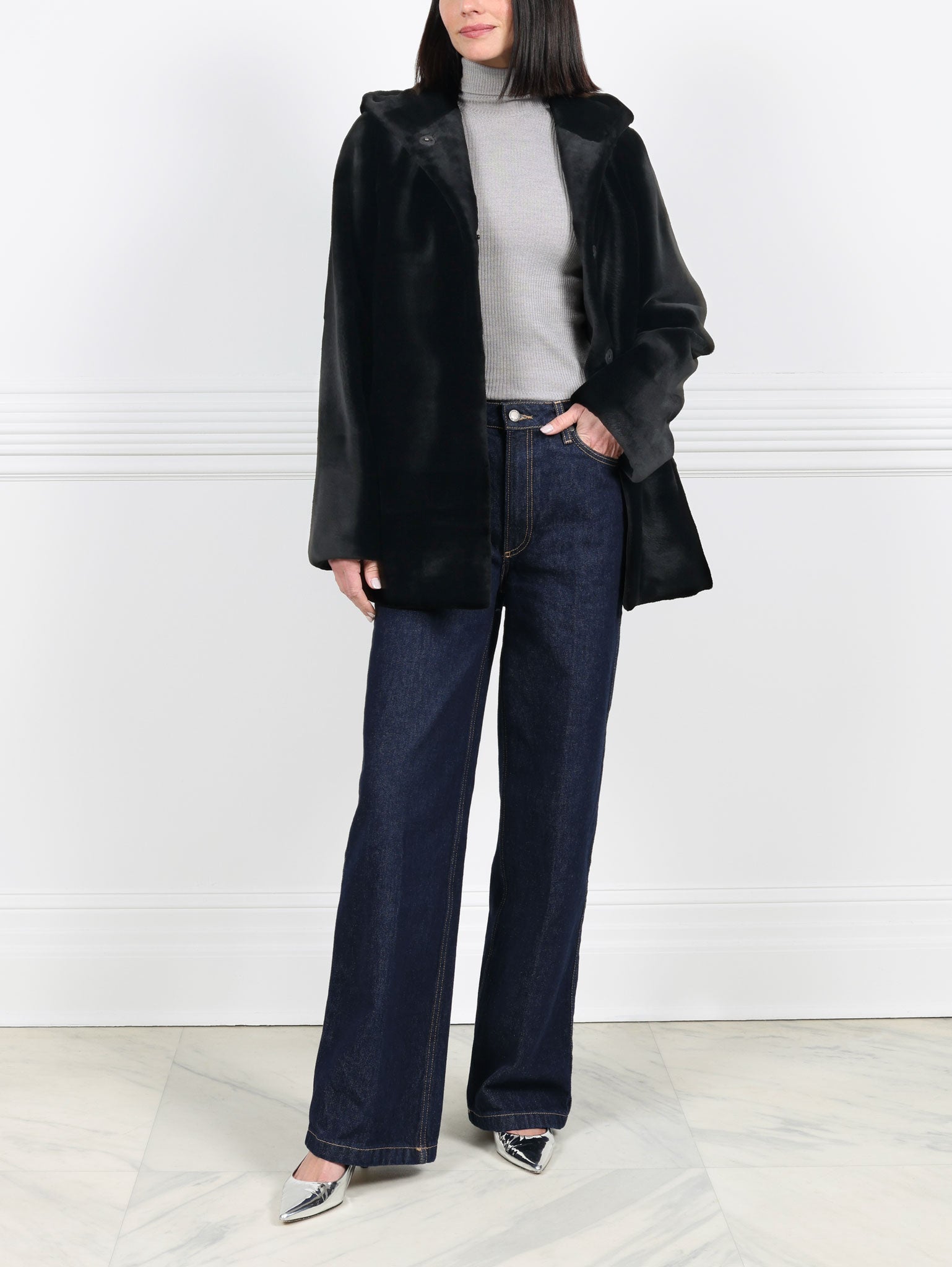 The Constance Sheared Mink Fur Jacket