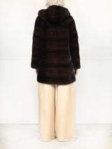 The Sharon Hooded Mink Fur Short Coat