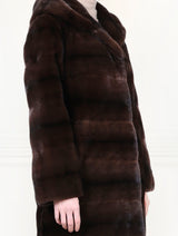The Sharon Hooded Mink Fur Short Coat