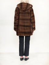 The Sandy Mink Reversible Coat in Green
