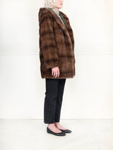 The Sandy Mink Reversible Coat in Green