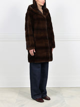 The Sharon Hooded Mink Fur Short Coat