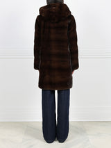 The Sharon Hooded Mink Fur Short Coat