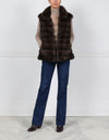 The Nina Horizontal Mink Fur Vest