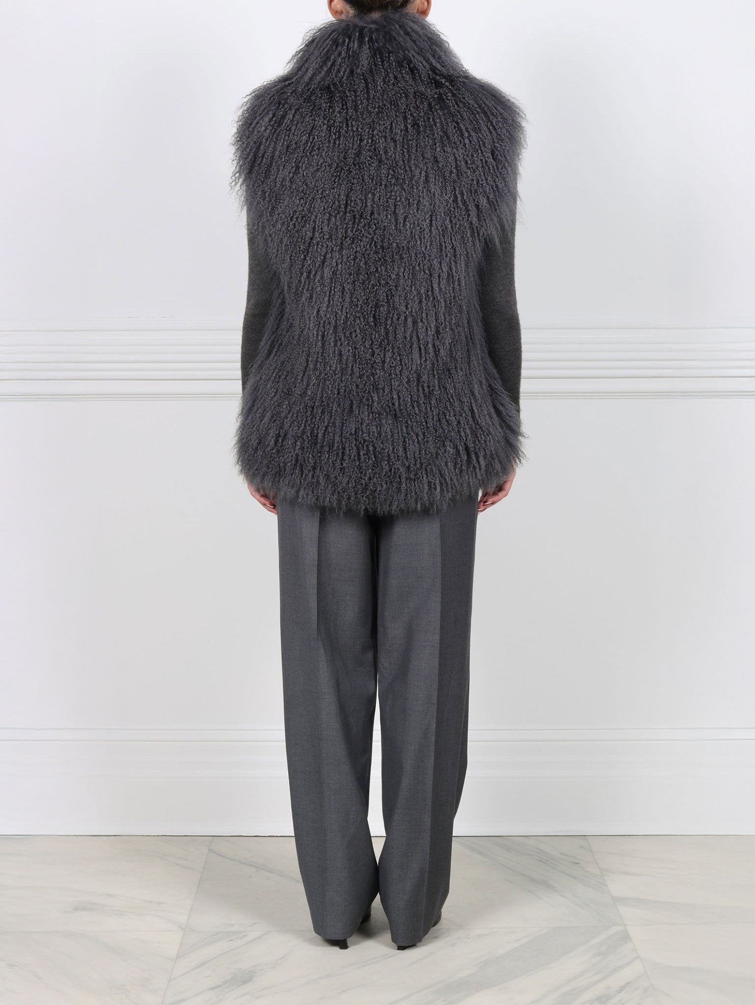The Nina Curly Shearling Vest
