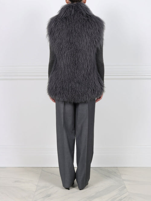 The Nina Curly Shearling Vest