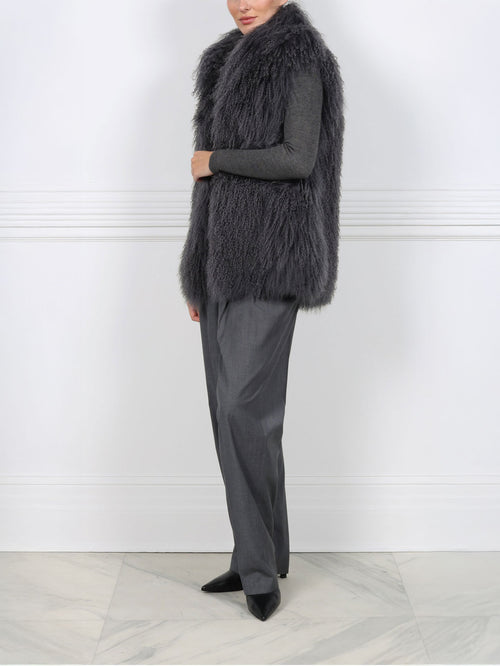 The Nina Curly Shearling Vest