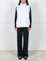The Nina Stripped Fox Fur Vest