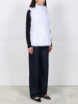 The Nina Stripped Fox Fur Vest