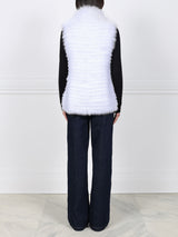 The Nina Stripped Fox Fur Vest