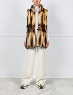 Multi-Color Fendi Fox Style Fur Jacket