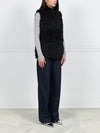 Stripped Fox Fur Vest