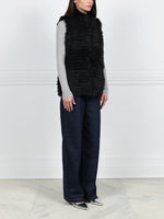 Stripped Fox Fur Vest