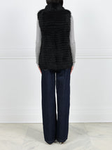 The Nina Stripped Fox Fur Vest