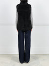 Stripped Fox Fur Vest