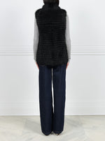 Stripped Fox Fur Vest