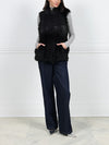 Stripped Fox Fur Vest