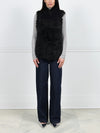 Stripped Fox Fur Vest