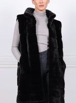 The Luca Mink Vest with Zippers