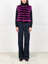 Violet Chinchilla Vest