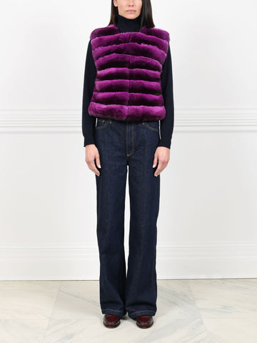 Violet Chinchilla Vest