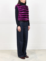 Violet Chinchilla Vest