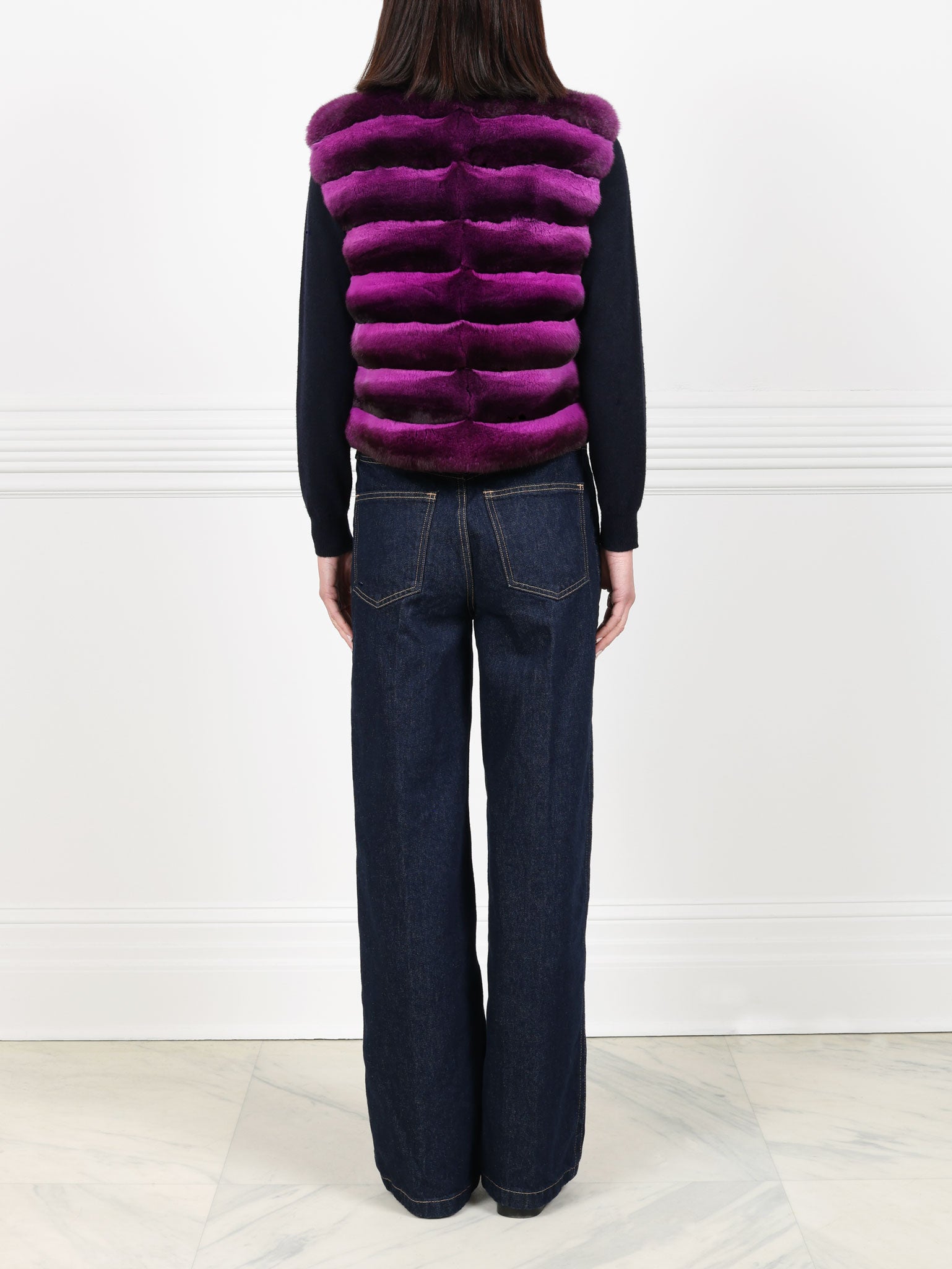 Violet Chinchilla Vest