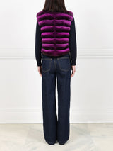 Violet Chinchilla Vest