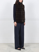The Nina Zip Front Plucked Mink Fur Vest