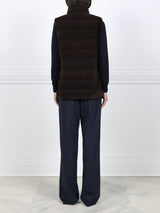 The Nina Zip Front Plucked Mink Fur Vest