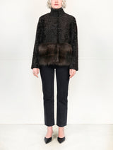 The Dover Lamb Jacket with Fur Peplum