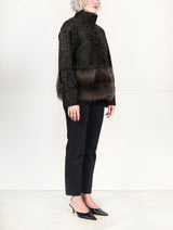 The Dover Lamb Jacket with Fur Peplum