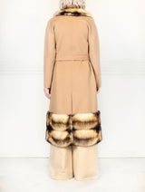 The Marais Double Face Coat with Fitch Fur Trim