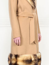 The Marais Double Face Coat with Fitch Fur Trim