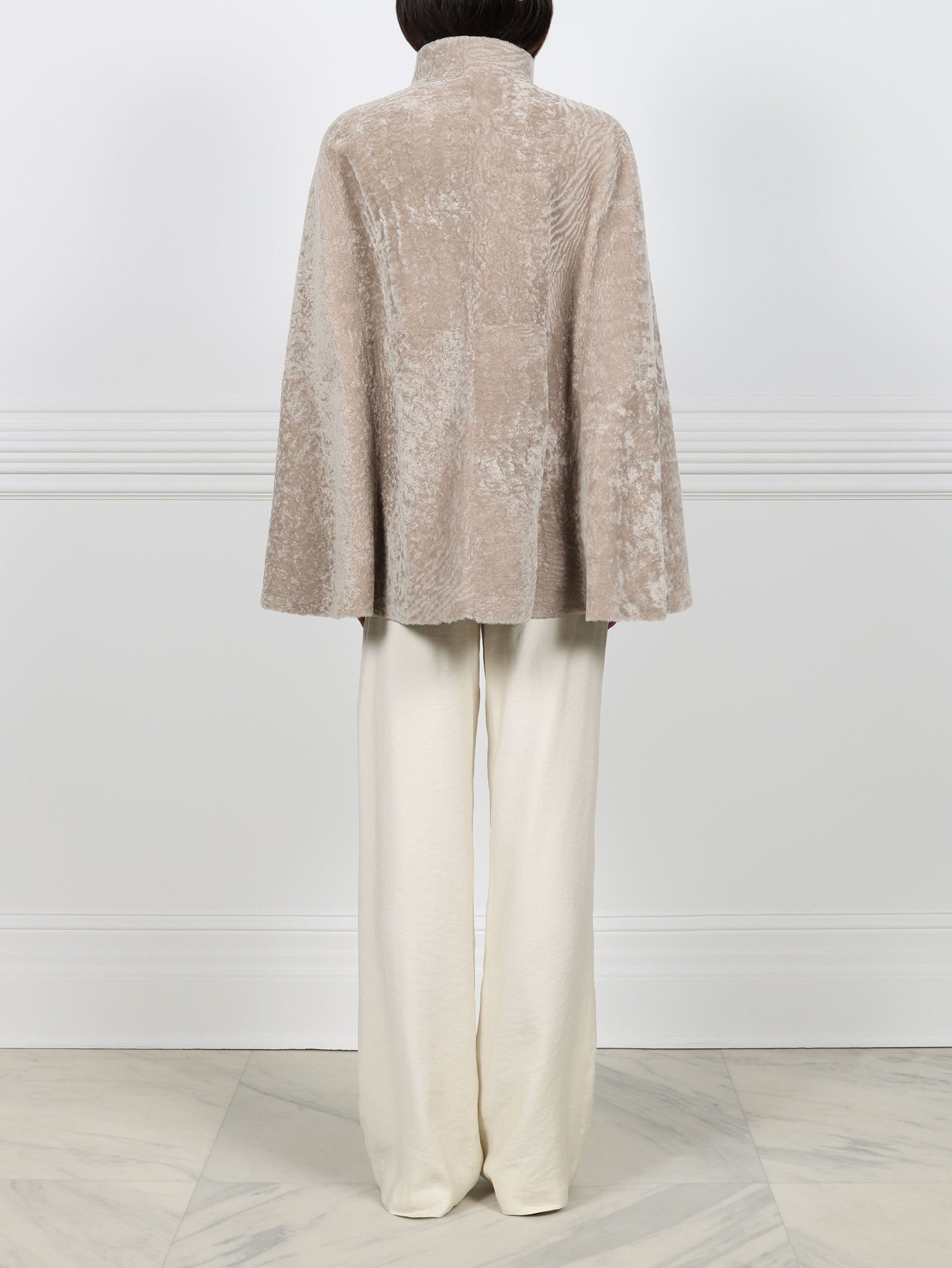 The Abigail Shearling Cape