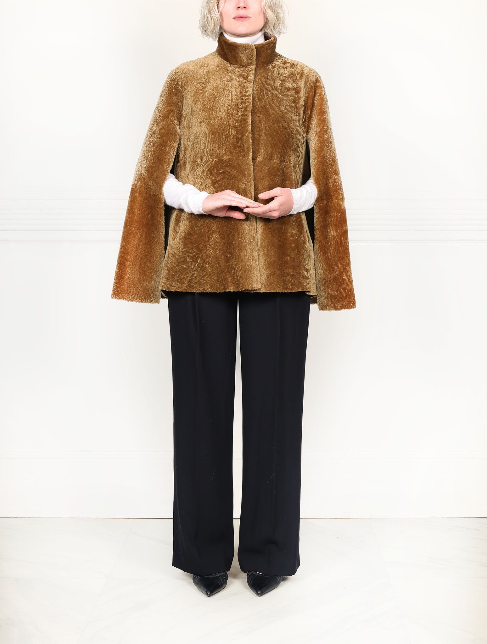 The Abigail Shearling Cape