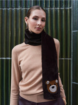 The Bear Merino Shearling Pull Through Scarf