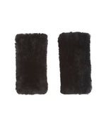 Knitted Shearling Fingerless Gloves