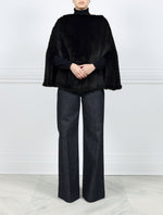 The Valerie Knitted Mink Fur Poncho