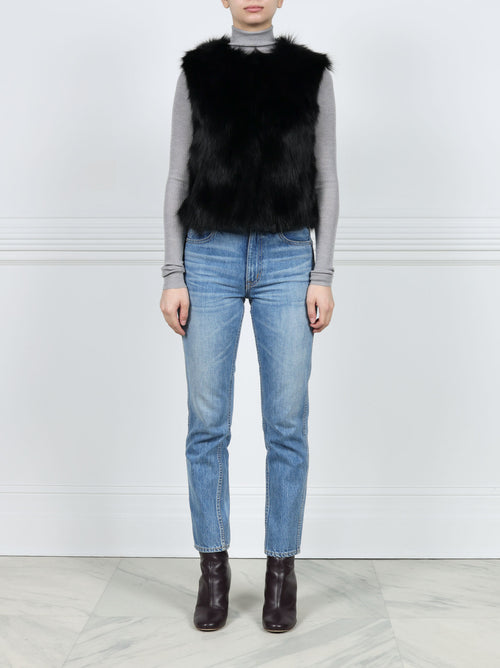 Coyote Fur Patchwork Vest