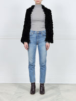 Tufted Long Sleeve Mink Bolero