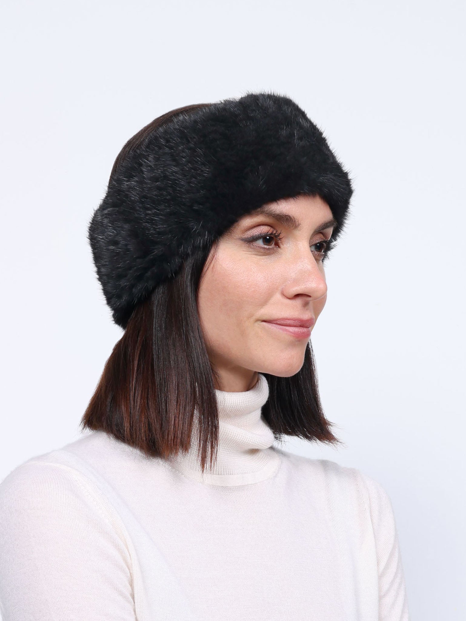 Knitted Mink Headband in Multiple Colors