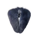 Dyed Silver Fox Fur Collar